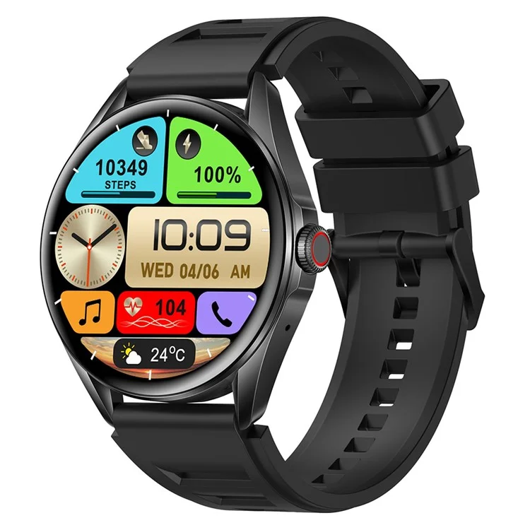 Relógio Inteligente Multiesportivo L61D 1,43 polegadas AMOLED com Monitoramento de Frequência Cardíaca / Pressão Arterial / Oxigênio no Sangue - Preto