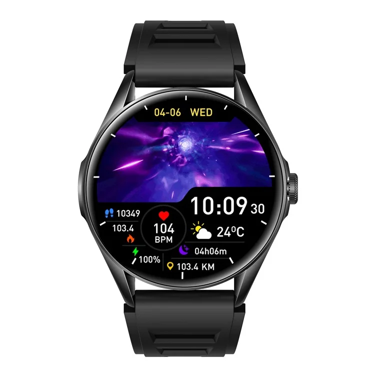 Relógio Inteligente Multiesportivo L61D 1,43 polegadas AMOLED com Monitoramento de Frequência Cardíaca / Pressão Arterial / Oxigênio no Sangue - Preto