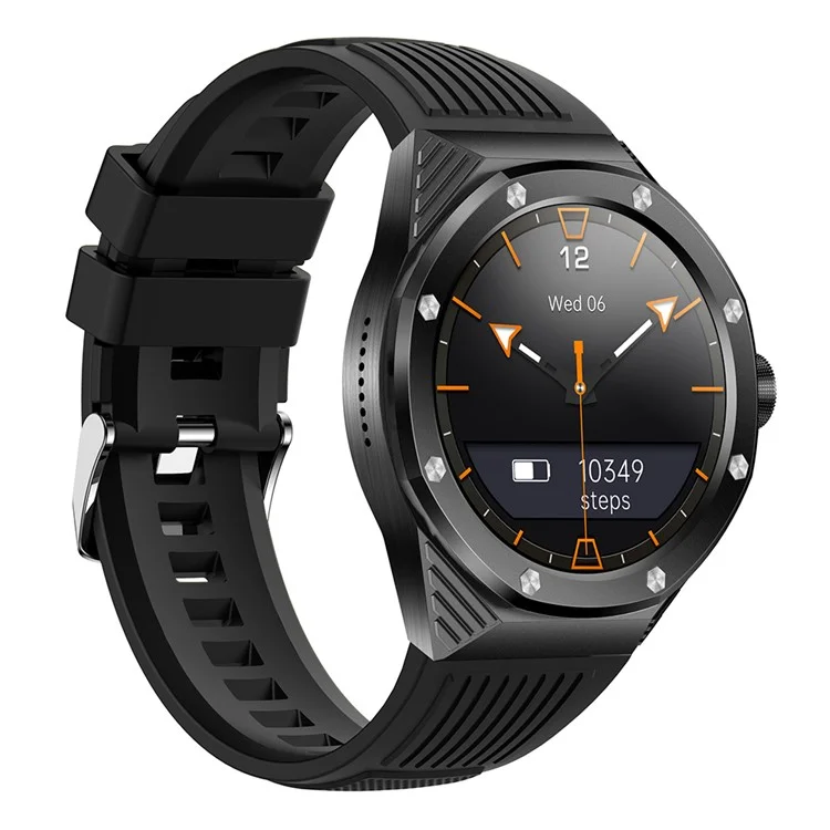 HT8 1,46 Zoll Health Monitoring Smart Watch mit Encoder Bluetooth Call IP67 Wasserdicht Smartwatch - Schwarz
