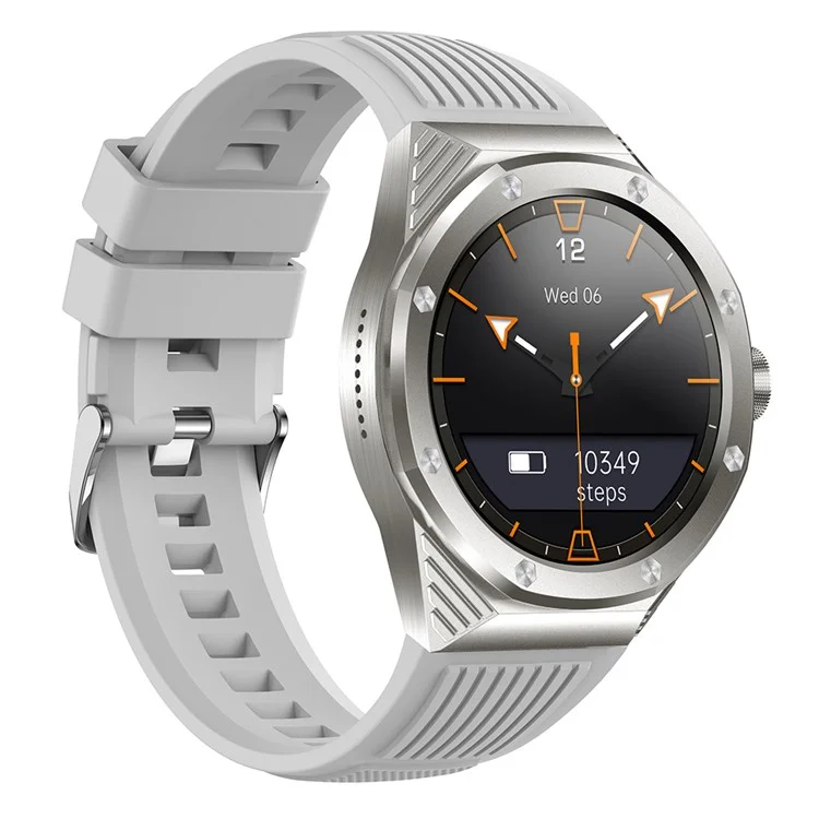 HT8 1.46 inch Health Monitoring Smart Watch with Encoder Bluetooth-compatible Call IP67 Waterproof Smartwatch - Grey