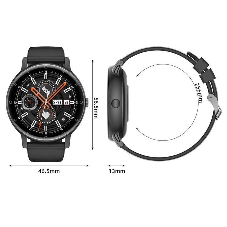 S88 Bluetooth-compatible Call Health Monitoring Smart Watch Multi-mode Sports Fitness Tracker Smartwatch - Black