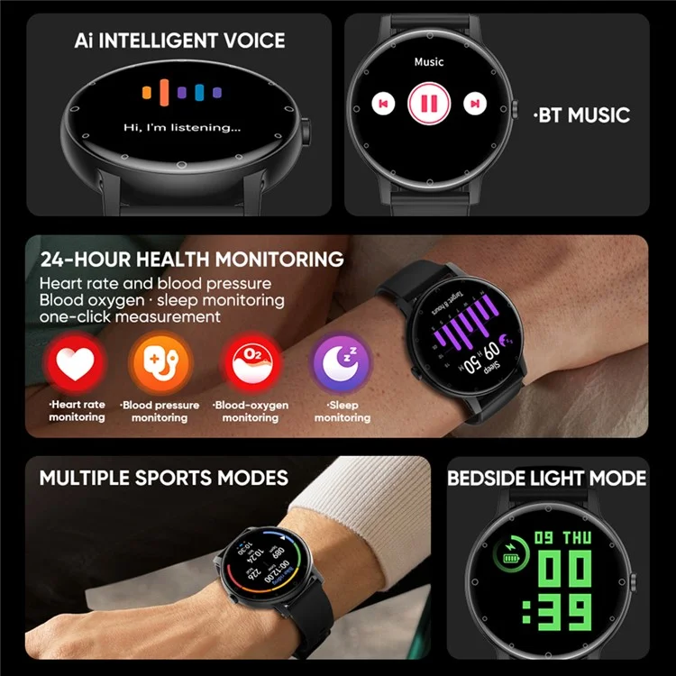 S88 Bluetooth-compatible Call Health Monitoring Smart Watch Multi-mode Sports Fitness Tracker Smartwatch - White