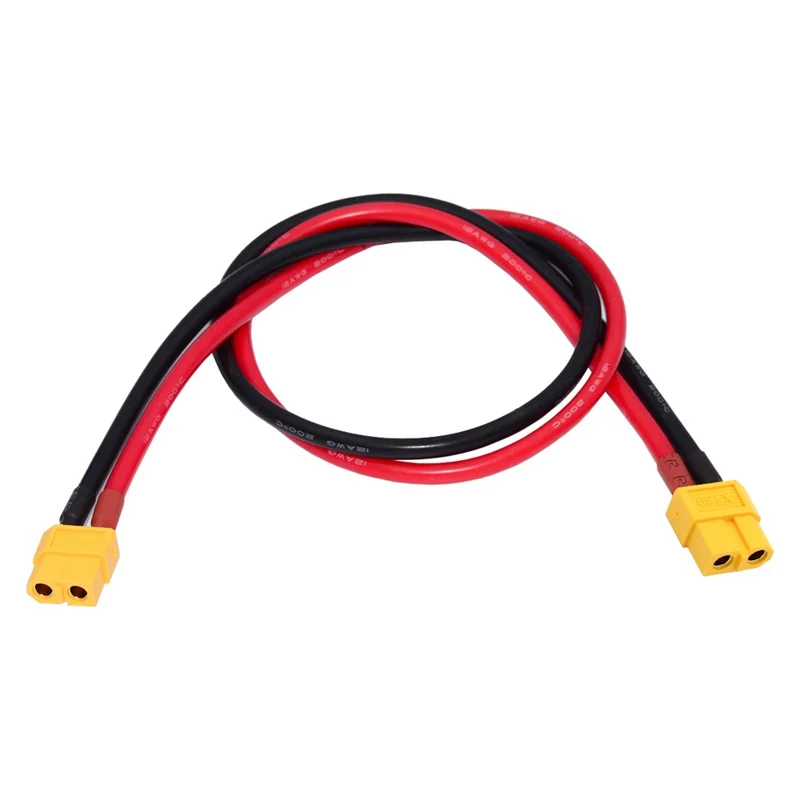 Удлинительный кабель с разъемами XT60 PW-052-FF, 12AWG, длина 0,5 м, женский-женский, для аккумуляторов и станций питания