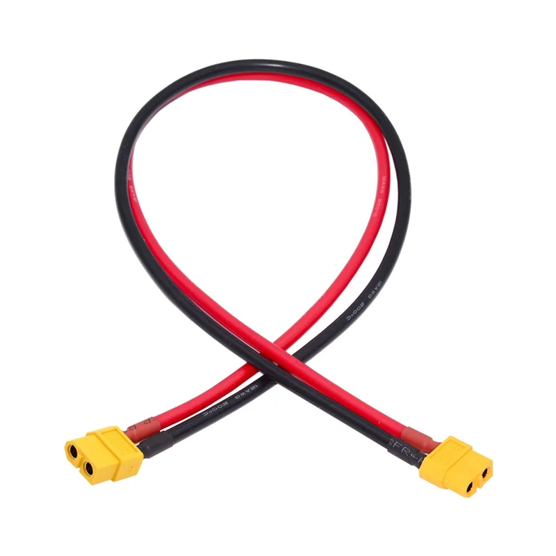 Удлинительный кабель с разъемами XT60 PW-052-FF, 12AWG, длина 0,5 м, женский-женский, для аккумуляторов и станций питания