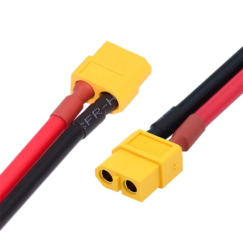 Удлинительный кабель с разъемами XT60 PW-052-FF, 12AWG, длина 0,5 м, женский-женский, для аккумуляторов и станций питания