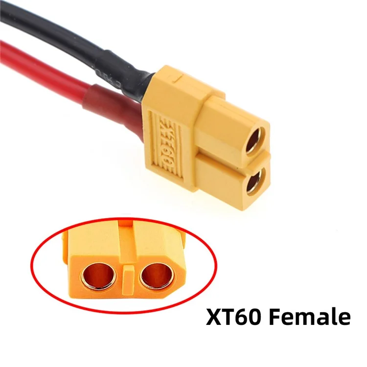 PW-052-MF XT60 0.5m 12AWG Male to Female Extension Cable Connector for RC Battery Portable Power Station