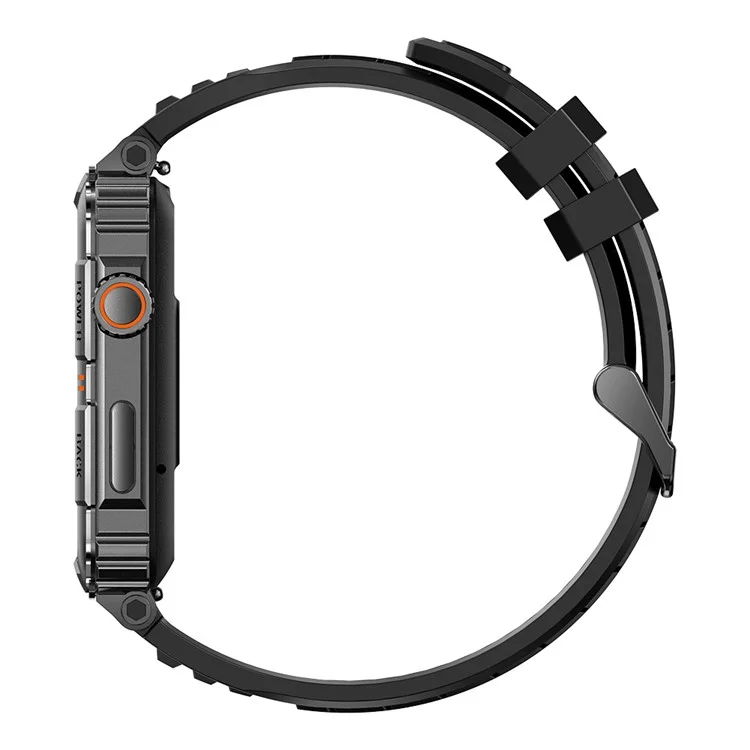 Relógio Inteligente KR88 IP67 à Prova d'Água, Rastreador de Fitness, Pulseira, Monitor de Frequência Cardíaca e Oxigênio no Sangue, Monitoramento do Sono - Preto