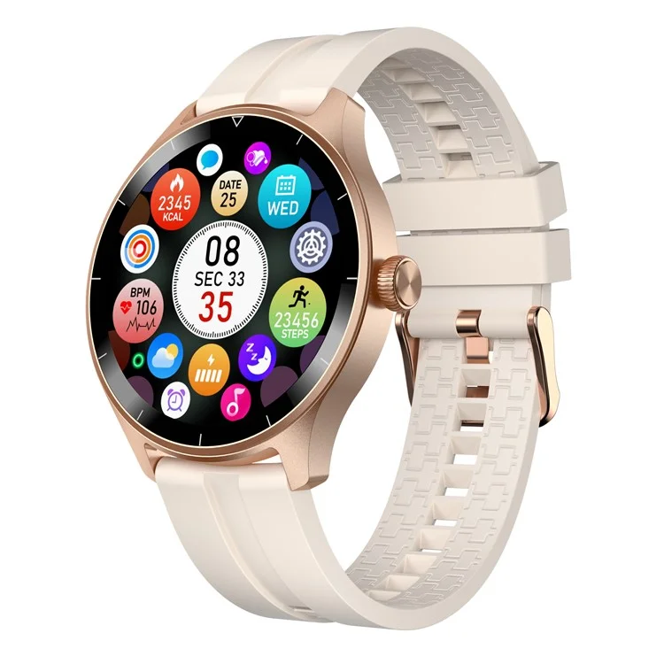 Acquisto all'ingrosso R21 1.45 '' Smartwatch con schermo touch TFT 100+ Sport Attività Fitness Tracker Bluetooth Rispondi alle chiamate - Rose Gold