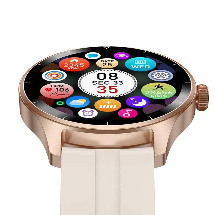 Acquisto all'ingrosso R21 1.45 '' Smartwatch con schermo touch TFT 100+ Sport Attività Fitness Tracker Bluetooth Rispondi alle chiamate - Rose Gold