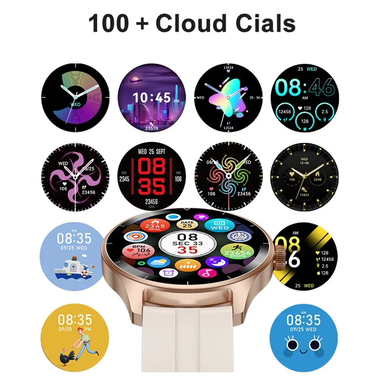 Bulk Purchasing R21 1.45'' TFT Touch Screen Smart Watch 100+ Sport Activity Fitness Tracker Bluetooth-compatible Answer Calls - Tarnish