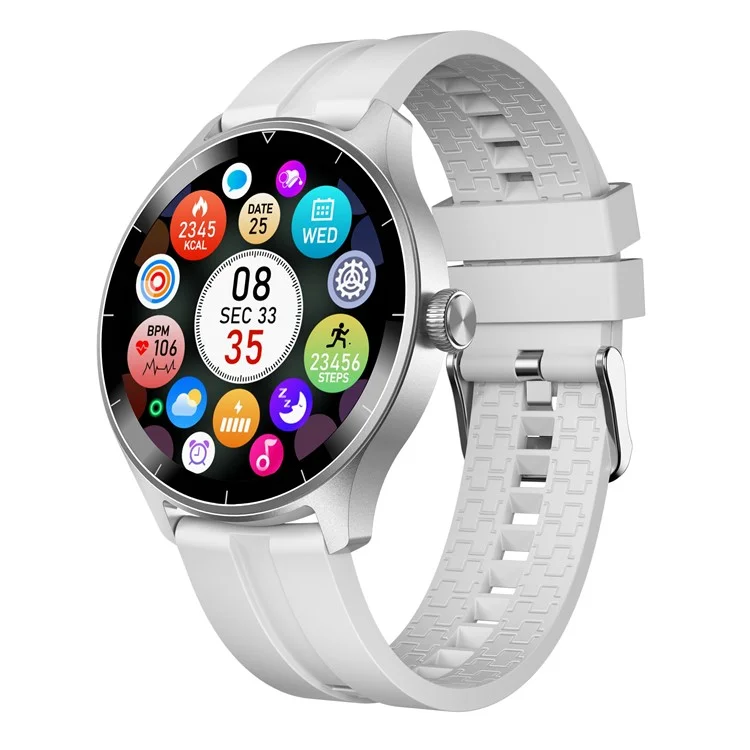 Bulk Purchasing R21 1.45'' TFT Touch Screen Smart Watch 100+ Sport Activity Fitness Tracker Bluetooth-compatible Answer Calls - Silver