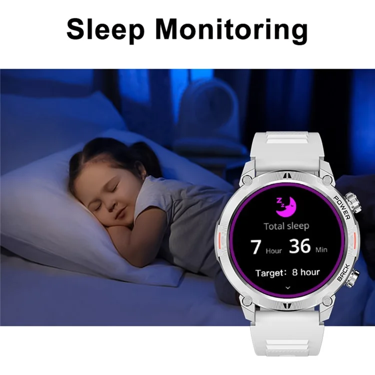 Bulk Buy R19 Bluetooth-Call-Smartwatch 1.39'' TFT-Touchscreen Fitness-Tracker mit Schlaf-Herzfrequenzmonitor - Silber / Silbernes Armband