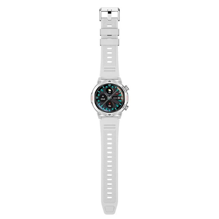 Bulk Buy R19 Bluetooth-Call-Smartwatch 1.39'' TFT-Touchscreen Fitness-Tracker mit Schlaf-Herzfrequenzmonitor - Silber / Silbernes Armband