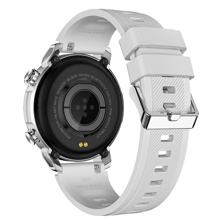 Bulk Buy R19 Bluetooth-Call-Smartwatch 1.39'' TFT-Touchscreen Fitness-Tracker mit Schlaf-Herzfrequenzmonitor - Silber / Silbernes Armband