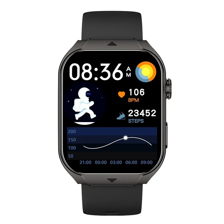 Bulk Buy AM17 1,96" AMOLED-Quadratbildschirm-Uhr Bluetooth-Anruf IP67 Wasserdicht Sportarmband - Anlaufschutz