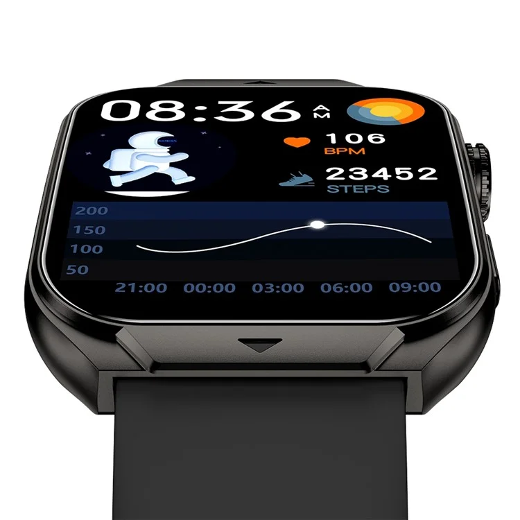 Bulk Buy AM17 1,96" AMOLED-Quadratbildschirm-Uhr Bluetooth-Anruf IP67 Wasserdicht Sportarmband - Anlaufschutz