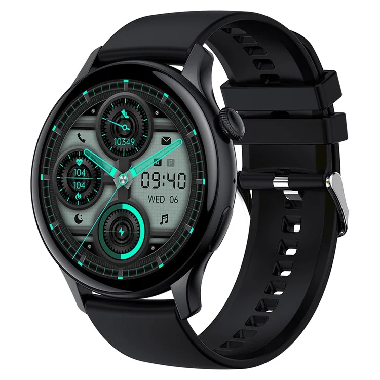 HK85 1.43-inch AMOLED Screen Smart Watch Heart Rate Monitoring Bluetooth-compatible Calling Sports Watch - Black