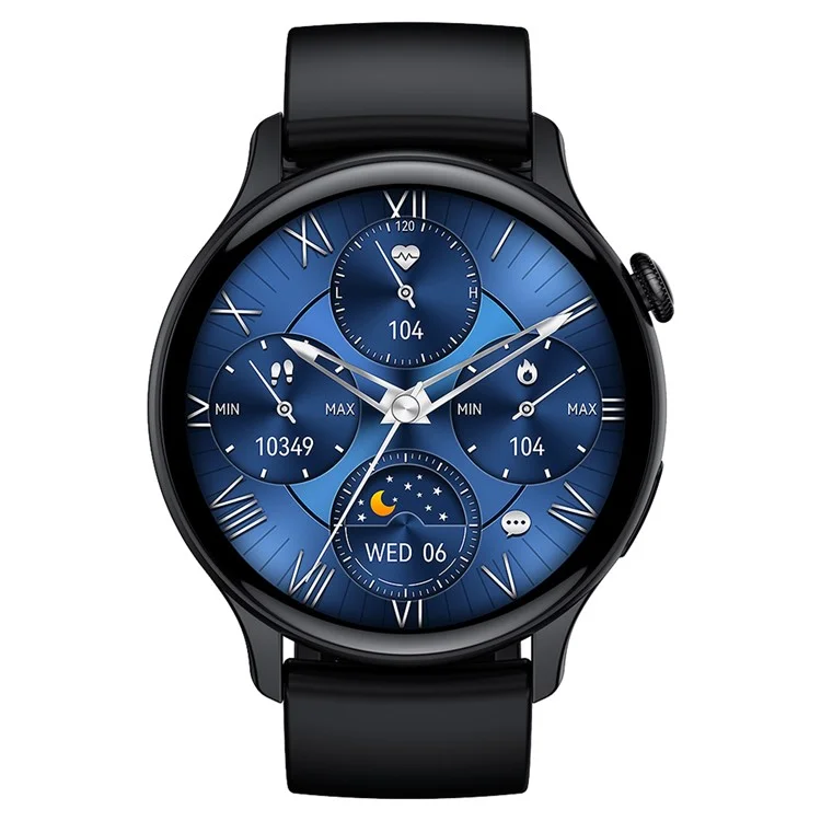 HK85 1.43-inch AMOLED Screen Smart Watch Heart Rate Monitoring Bluetooth-compatible Calling Sports Watch - Black
