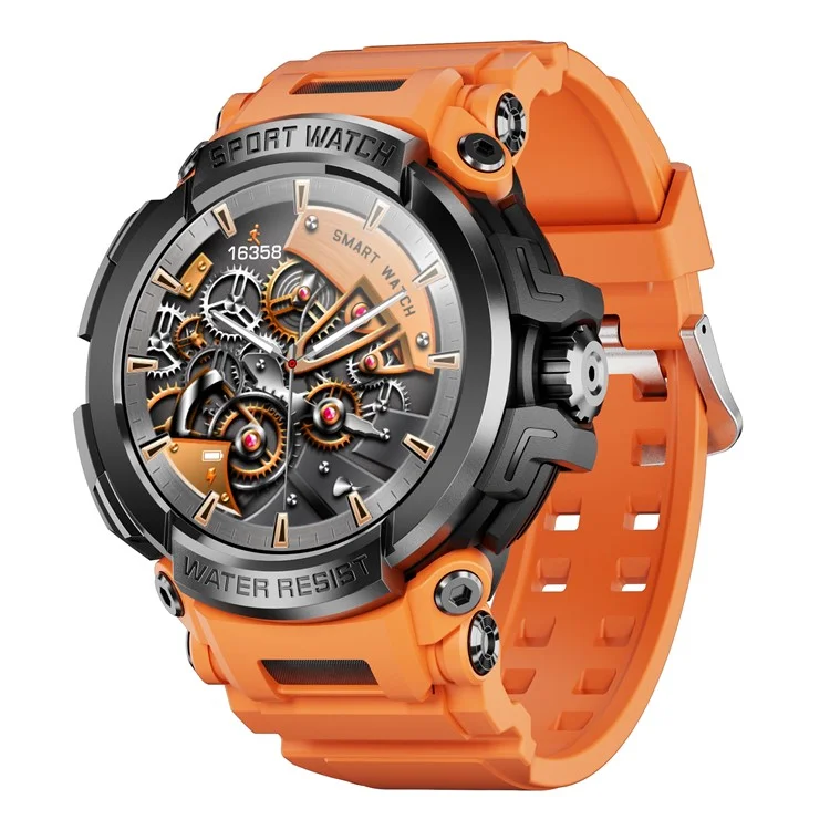 T90 IP68 Relógio inteligente à prova d'água Rastreador de fitness Bluetooth Call Sports Watch Monitor de frequência cardíaca / sono - Laranja