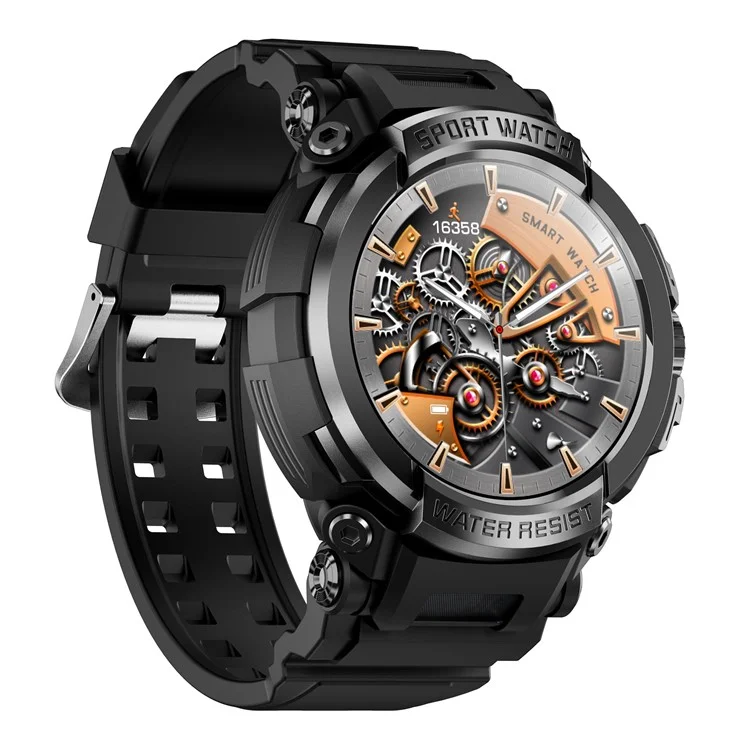 Relógio Inteligente à Prova d'Água IP68 T90 Rastreador de Fitness com Bluetooth Call Sports Watch Monitor de Frequência Cardíaca/Sono - Preto