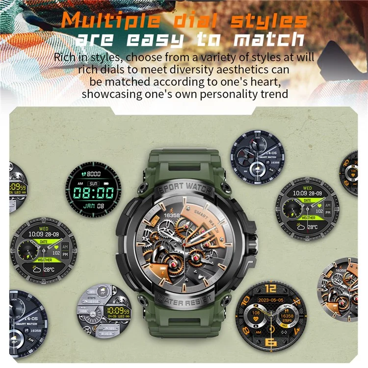 Relógio Inteligente à Prova d'Água IP68 T90 Rastreador de Fitness com Bluetooth Call Sports Watch Monitor de Frequência Cardíaca/Sono - Preto