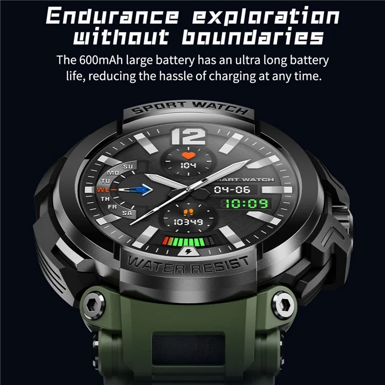Relógio Inteligente à Prova d'Água IP68 T90 Rastreador de Fitness com Bluetooth Call Sports Watch Monitor de Frequência Cardíaca/Sono - Preto