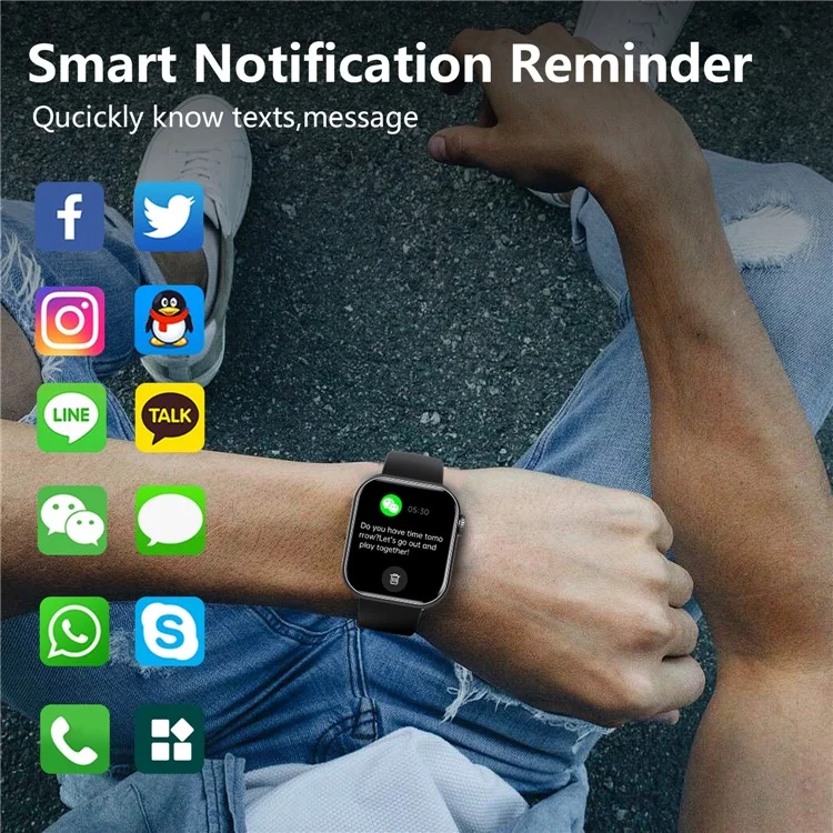 F108 Multiple Sport Modes Bracelet Bluetooth-compatible Call Heart Rate Monitor Smart Watch, Leather Strap - Black