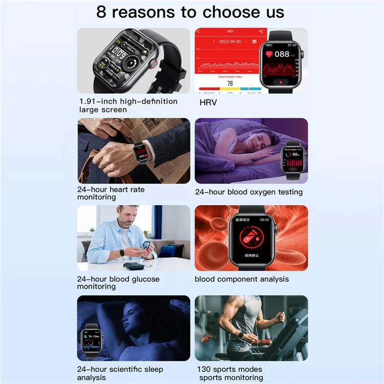 F108 Multiple Sport Modes Bracelet Bluetooth-compatible Call Heart Rate Monitor Smart Watch, Leather Strap - Black