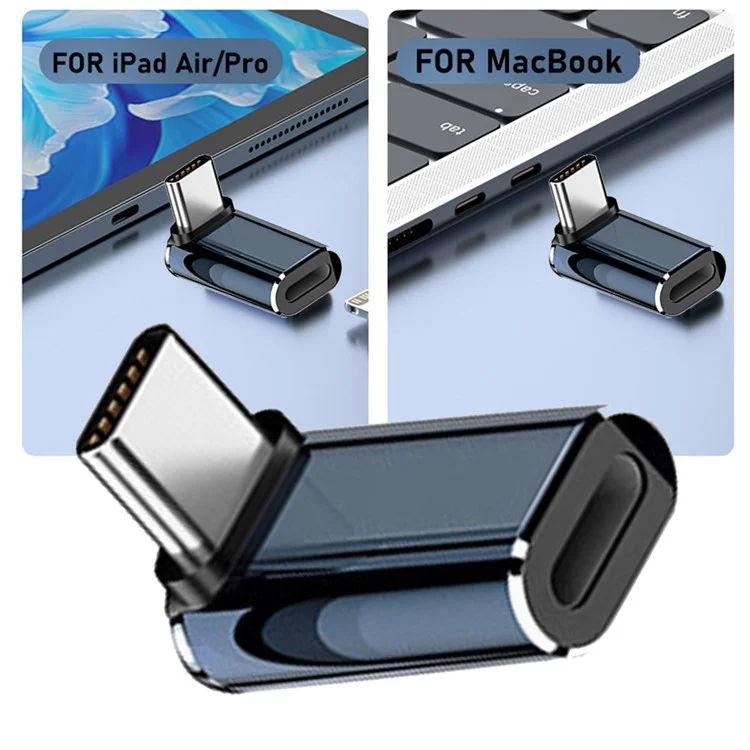 U2-058-LT018 Up Down Angled Design USB-C Male to 8Pin Female Converter Adapter Support 480Mbps Data Transfer