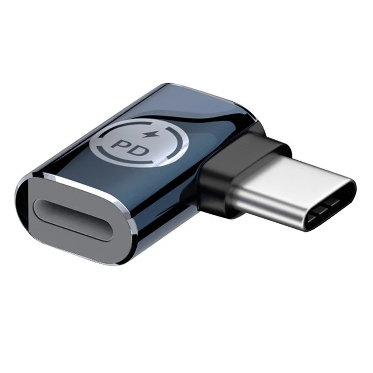 U2-058-LT017 Angled Design USB-C Male to 8Pin Female Converter 480Mbps Data Adapter for iPhone Type-C Tablet