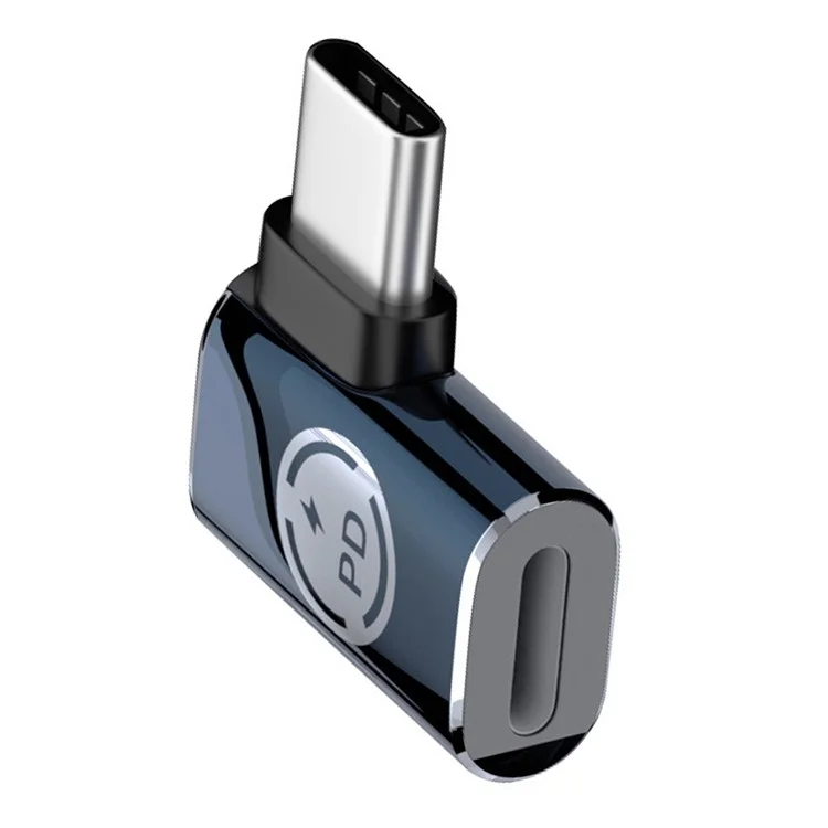 U2-058-LT017 Angled Design USB-C Male to 8Pin Female Converter 480Mbps Data Adapter for iPhone Type-C Tablet