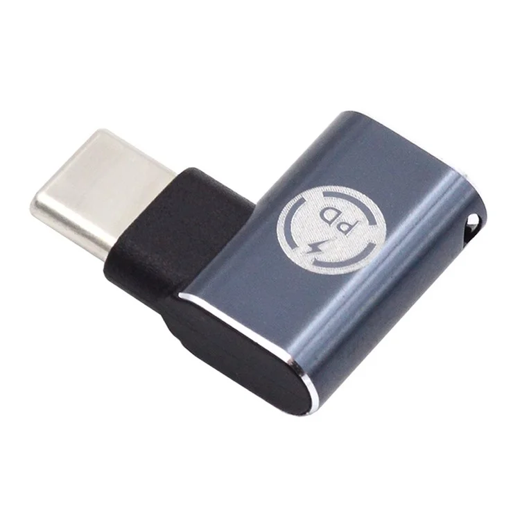 U2-058-LT017 Angled Design USB-C Male to 8Pin Female Converter 480Mbps Data Adapter for iPhone Type-C Tablet