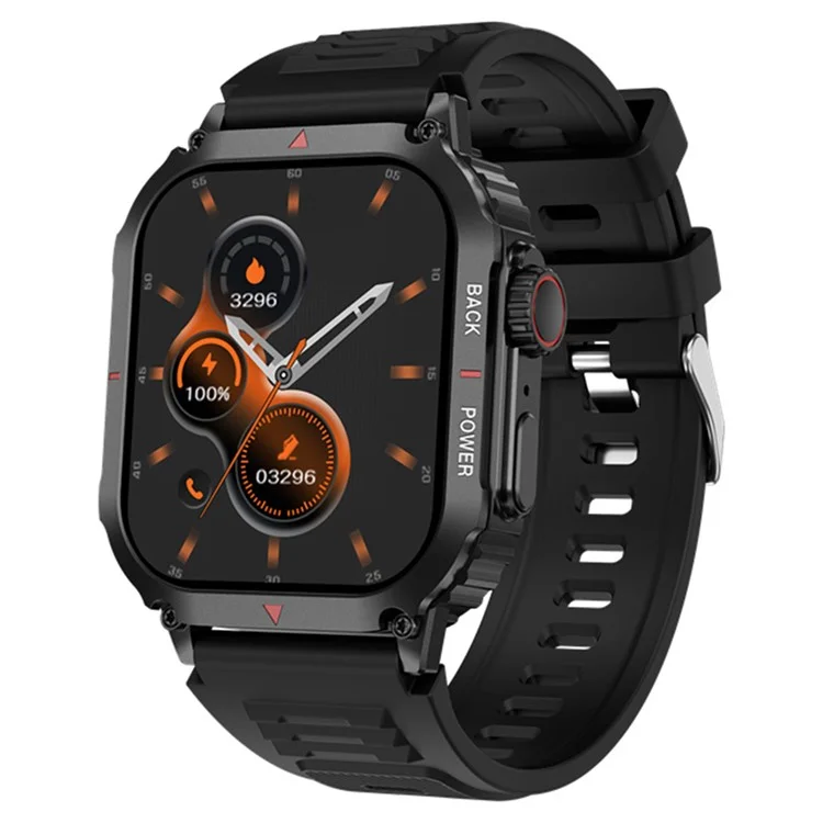 DK66 Modos Deportivos Múltiples de 1.95 Pulgadas Smart Watch Bluetooth Call Fitness Bracel - Negro