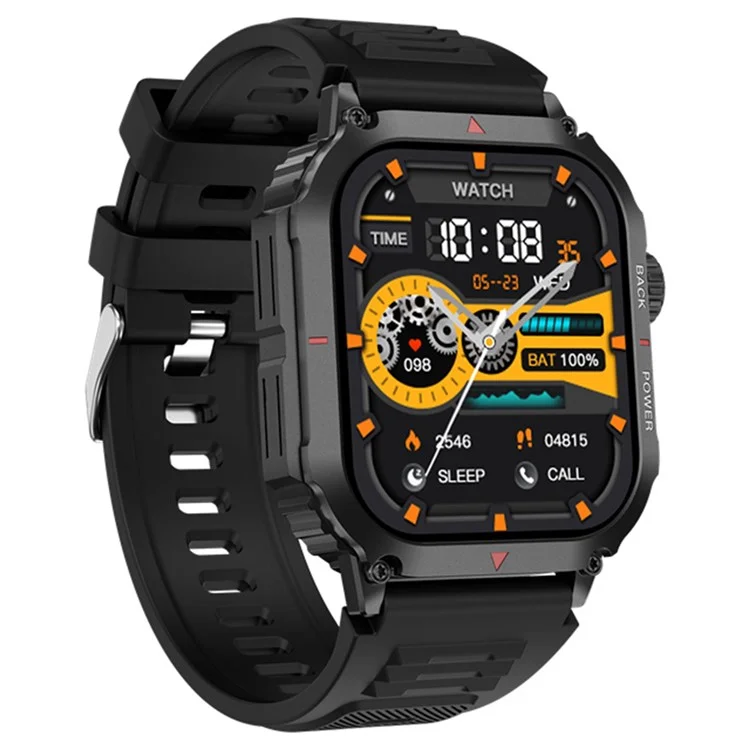 DK66 Modos Deportivos Múltiples de 1.95 Pulgadas Smart Watch Bluetooth Call Fitness Bracel - Negro