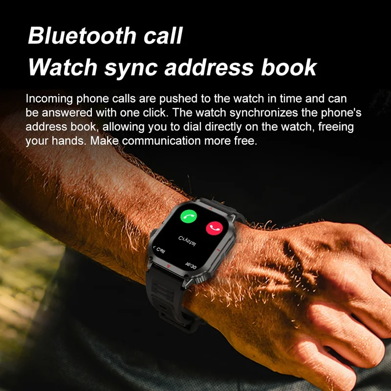 DK66 1.95-inch Multiple Sport Modes Smart Watch Bluetooth-compatible Call Fitness Bracelet - Orange