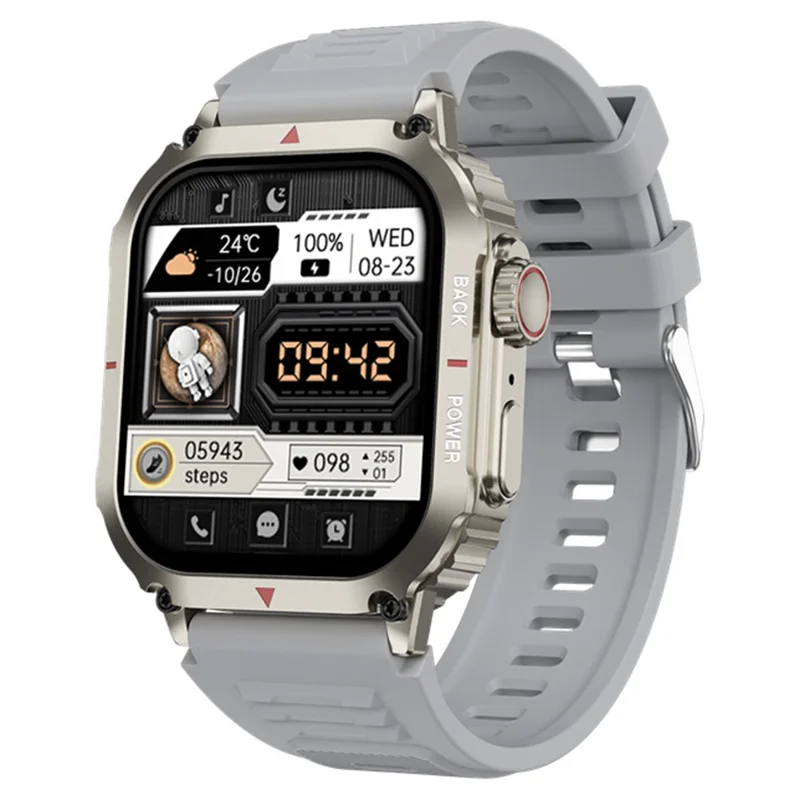 DK66 1.95-inch Multiple Sport Modes Smart Watch Bluetooth-compatible Call Fitness Bracelet - Grey