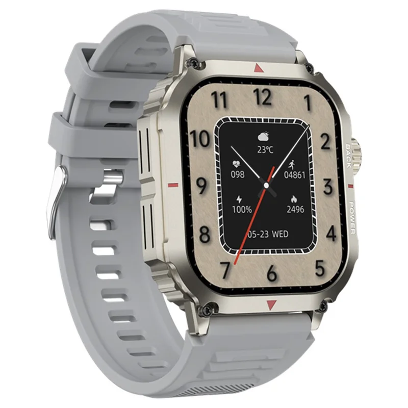 DK66 1.95-inch Multiple Sport Modes Smart Watch Bluetooth-compatible Call Fitness Bracelet - Grey