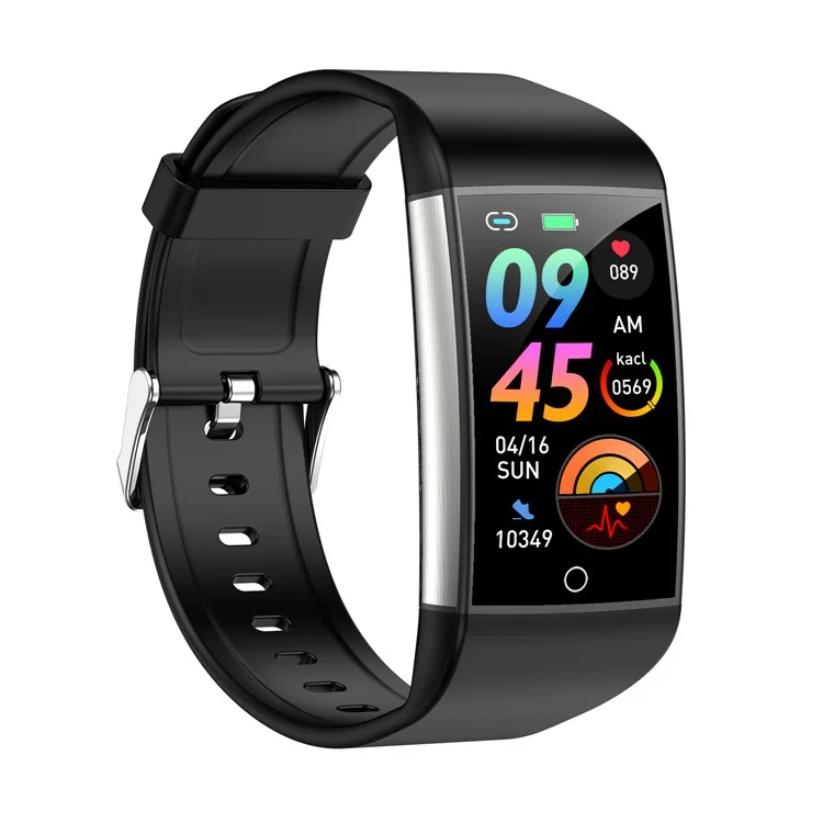 Tk76 1,47 "smart Bracelet IP68 Relógio de Saúde à Prova D'água Com ECG, Freqüência Cardíaca, Monitoramento de Temperatura - Preto