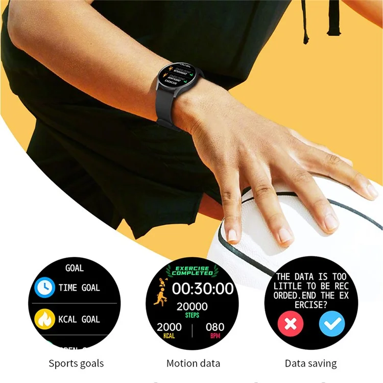LX01 1,39 Zoll Smart Watch Bluetooth Anruf IP67 Wasserdicht Sportuhr Fitness Armband mit Gesundheitsüberwachung - Schwarz