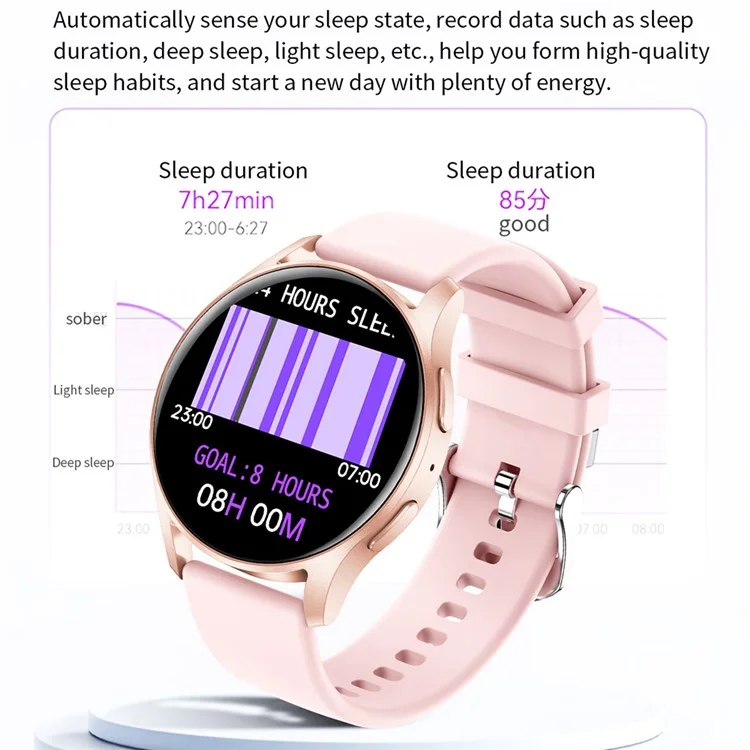 LX01 1,39 Zoll Smart Watch Bluetooth Anruf IP67 Wasserdicht Sportuhr Fitness Armband mit Gesundheitsüberwachung - Schwarz