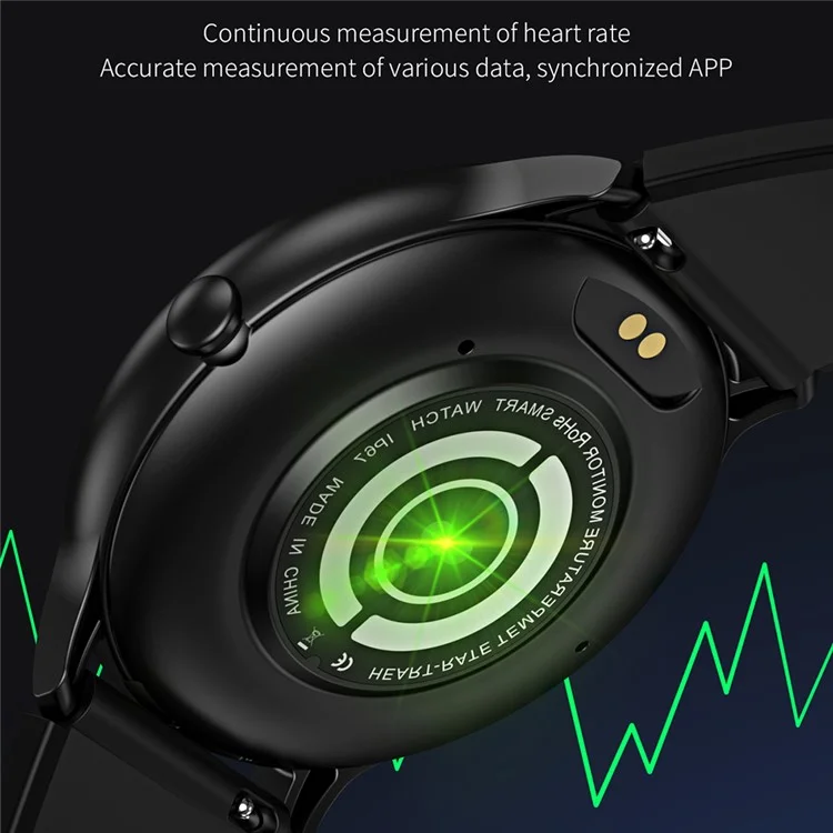 HDT6 1,63 "round Screen Smart Watch Bluetooth Calling Sports Bracelet Mit Gesundheitsüberwachung - Schwarz