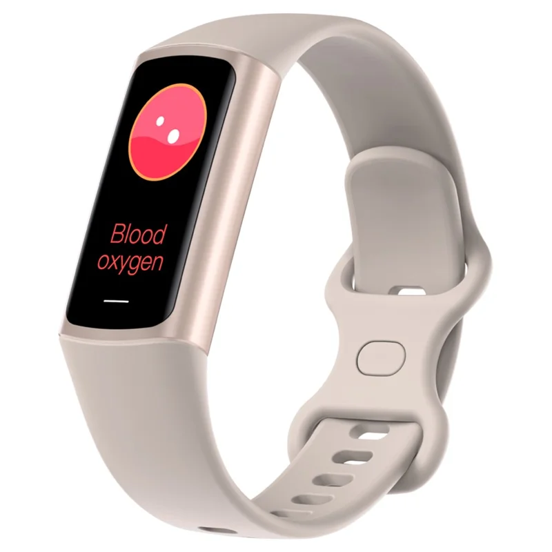 C68L 0.96" Smart Watch with Heart Rate, Temperature Monitoring Message Push Pedometer Sports Bracelet - Pink