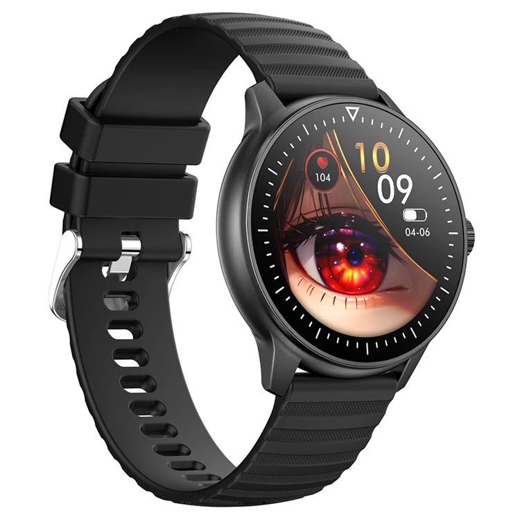 MX45 1.39" Bluetooth-compatible Talk Smart Watch Heart Rate Blood Pressure Health Monitor Sports Bracelet with Encoder - Black