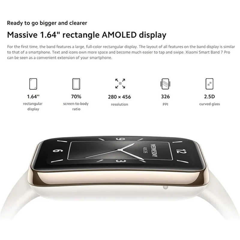 XIAOMI Smart Band 7 Pro Global Version 1.64" AMOLED Display 5ATM Waterproof Sports Watch - White