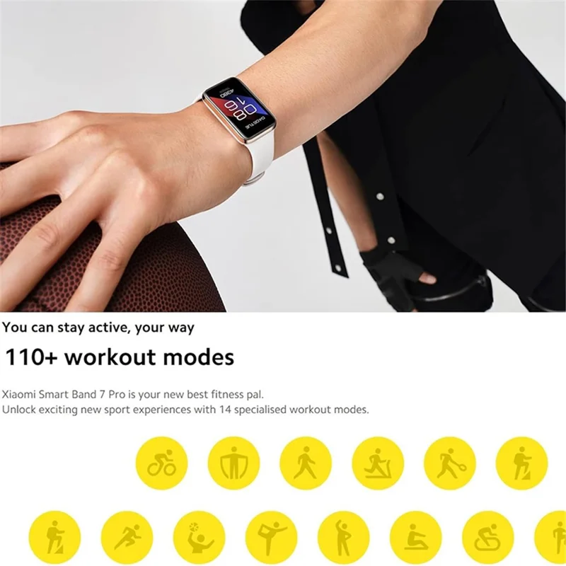 XIAOMI Smart Band 7 Pro Global Version 1.64" AMOLED Display 5ATM Waterproof Sports Watch - White