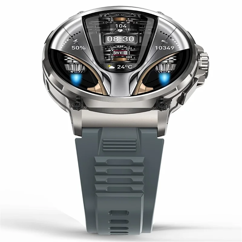 V69 1.85-inch HD Screen Smart Watch IP68 Waterproof Multi-Sports Fitness Watch with Heart Rate Monitoring - Silver