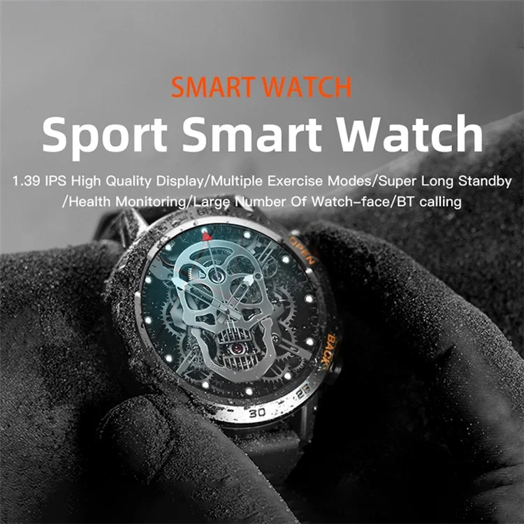 K52 Smartwatch con pantalla IPS de 1,39 pulgadas, monitor de frecuencia cardíaca, compatible con Bluetooth, conversación, larga duración de batería, pulsera deportiva - Naranja