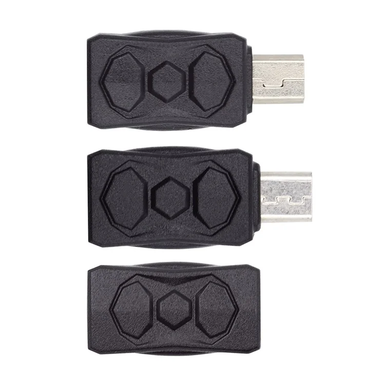 U2-006-MM 3Pcs Micro USB 2.0 to Mini USB 5Pin Male to Female Extension Data Power Adapter