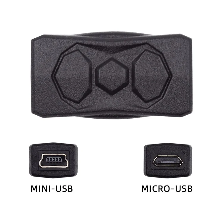 U2-006-MM 3Pcs Micro USB 2.0 to Mini USB 5Pin Male to Female Extension Data Power Adapter