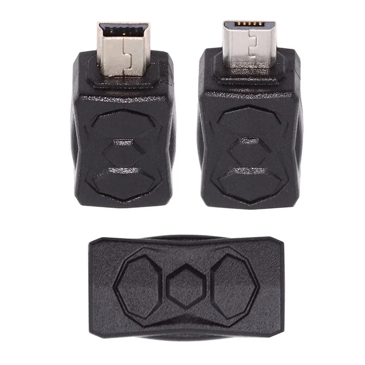 U2-006-MM 3Pcs Micro USB 2.0 to Mini USB 5Pin Male to Female Extension Data Power Adapter